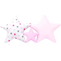 Los mejores  - Juego de 3 cojines decorativos con diseño de estrella- aprox. 60 cm-28 cm- para habitación de los niños- con relleno…